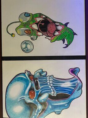 New School Double (Framed)